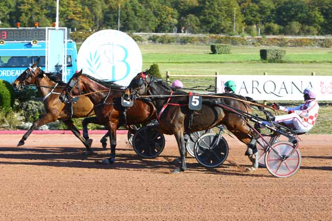 Photo d'arrivée de la course pmu GRAND PRIX DYNAVENA MAISAGRI DURAN à BORDEAUX-LE BOUSCAT le Mardi 14 novembre 2017