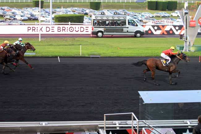 Photo d'arrivée de la course pmu PRIX DE BRIOUDE à PARIS-VINCENNES le Dimanche 19 novembre 2017