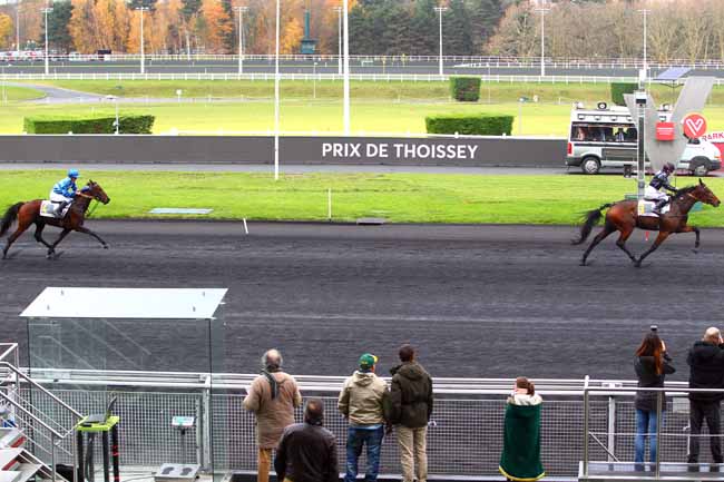 Photo d'arrivée de la course pmu PRIX DE THOISSEY à PARIS-VINCENNES le Samedi 25 novembre 2017
