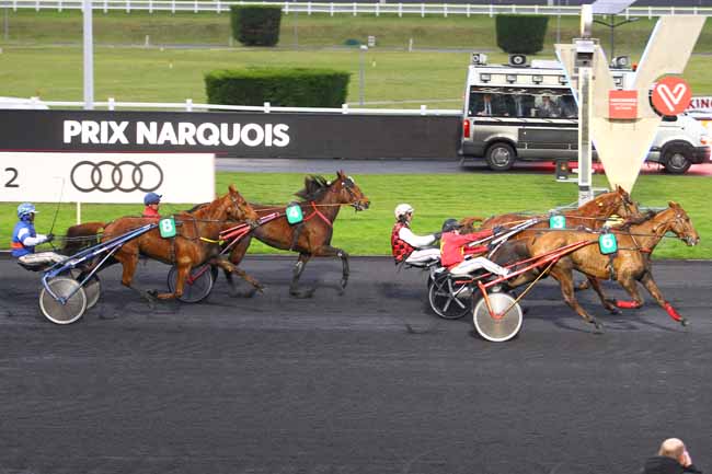 Photo d'arrivée de la course pmu PRIX NARQUOIS à PARIS-VINCENNES le Samedi 9 décembre 2017
