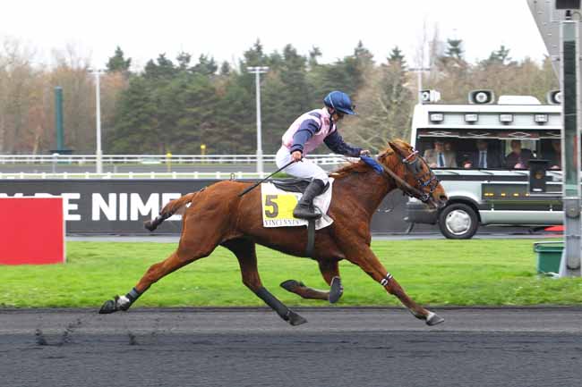 Photo d'arrivée de la course pmu PRIX DE NIMES à PARIS-VINCENNES le Jeudi 14 décembre 2017