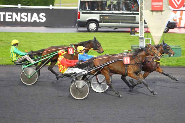 Photo d'arrivée de la course pmu PRIX DES HORTENSIAS à PARIS-VINCENNES le Vendredi 15 décembre 2017