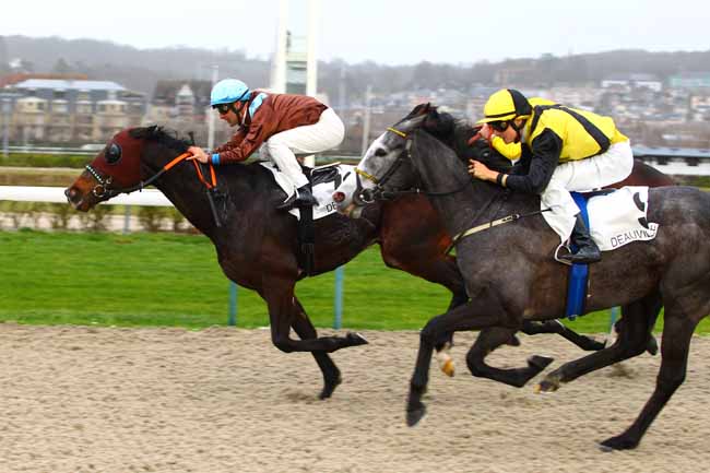 Photo d'arrivée de la course pmu PRIX DE CRENNES à DEAUVILLE le Jeudi 4 janvier 2018