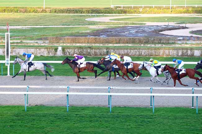 Photo d'arrivée de la course pmu PRIX DES ROUGES TERRES à DEAUVILLE le Vendredi 5 janvier 2018