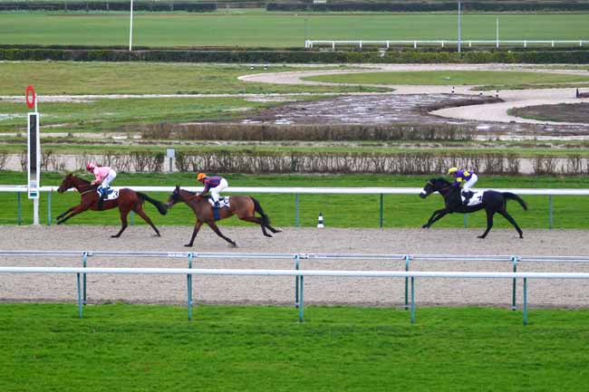 Photo d'arrivée de la course pmu PRIX CARO à DEAUVILLE MIDI le Vendredi 5 janvier 2018