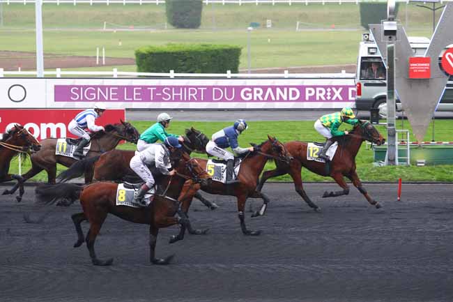 Photo d'arrivée de la course pmu PRIX DE SARTILLY à PARIS-VINCENNES le Vendredi 12 janvier 2018