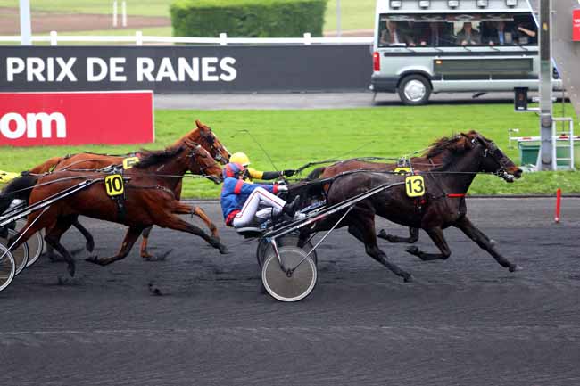 Photo d'arrivée de la course pmu PRIX DE RANES à PARIS-VINCENNES le Vendredi 12 janvier 2018