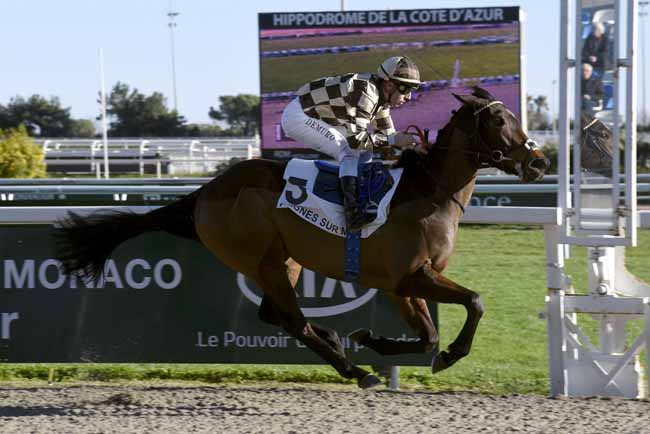 Photo d'arrivée de la course pmu PRIX DE CAUCADE à CAGNES-SUR-MER le Mercredi 17 janvier 2018