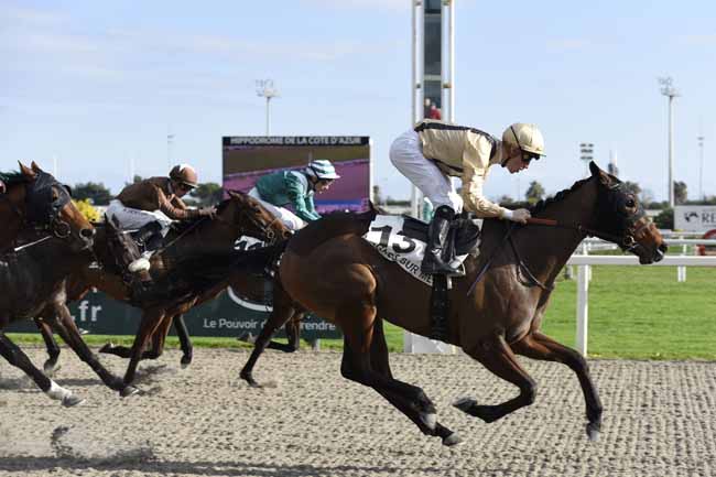 Photo d'arrivée de la course pmu PRIX DE THEOULE-SUR-MER à CAGNES-SUR-MER le Mercredi 31 janvier 2018