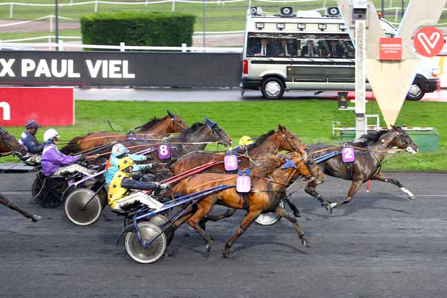 Photo d'arrivée de la course pmu PRIX PAUL VIEL à PARIS-VINCENNES le Samedi 3 février 2018