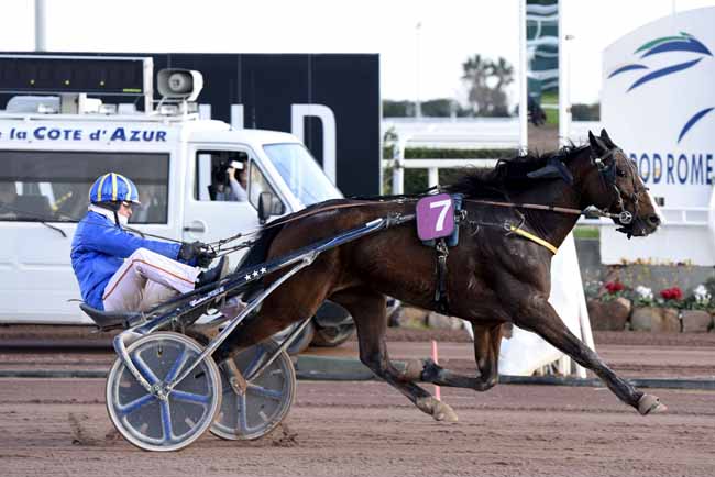 Photo d'arrivée de la course pmu PRIX DE SEVILLE à CAGNES-SUR-MER le Vendredi 9 février 2018