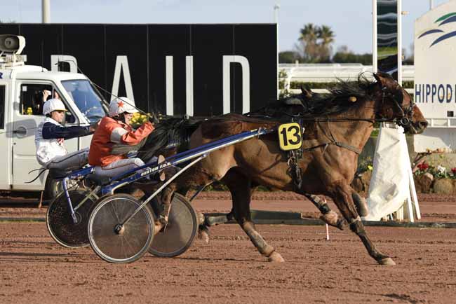 Photo d'arrivée de la course pmu PRIX DE CAZOULS-LES-BEZIERS à CAGNES-SUR-MER le Vendredi 9 février 2018