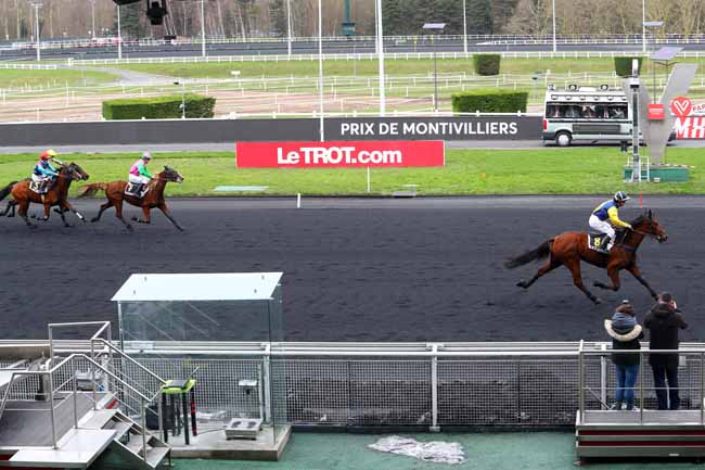 Photo d'arrivée de la course pmu PRIX DE MONTIVILLIERS à PARIS-VINCENNES le Mardi 13 février 2018