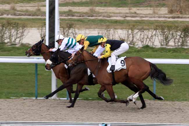 Photo d'arrivée de la course pmu PRIX DE LESSARD-LE-CHENE à DEAUVILLE le Vendredi 2 mars 2018