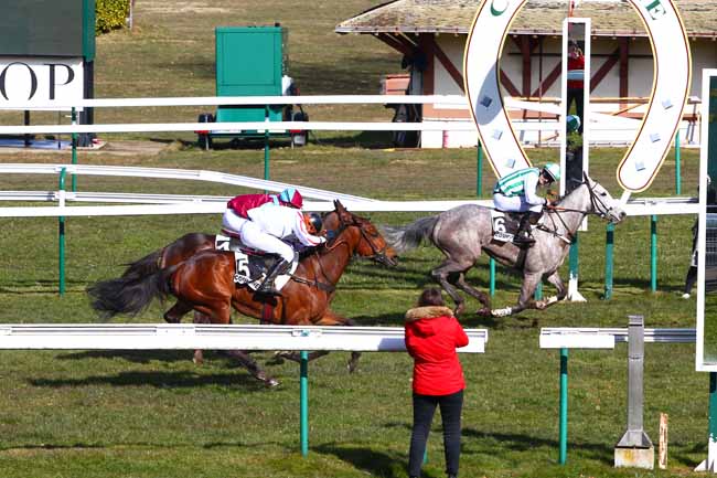 Photo d'arrivée de la course pmu PRIX SPUMATE à COMPIEGNE le Lundi 5 mars 2018