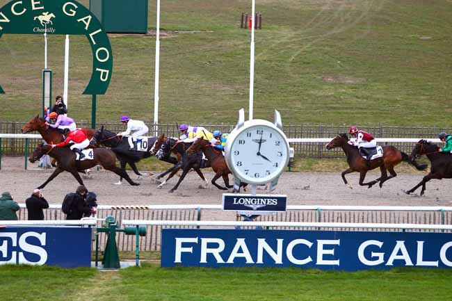 Photo d'arrivée de la course pmu PRIX DE L'ETANG CHAPON à CHANTILLY le Vendredi 9 mars 2018