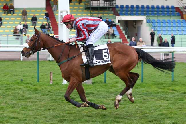 Photo d'arrivée de la course pmu PRIX AUBEPINE à COMPIEGNE le Mardi 3 avril 2018