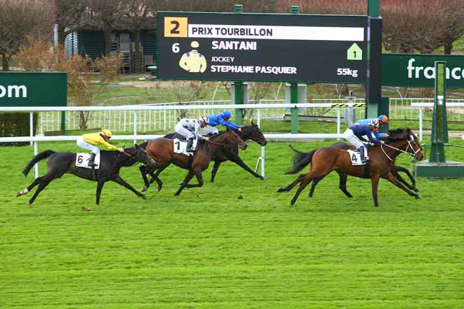 Photo d'arrivée de la course pmu PRIX TOURBILLON à SAINT-CLOUD le Jeudi 5 avril 2018