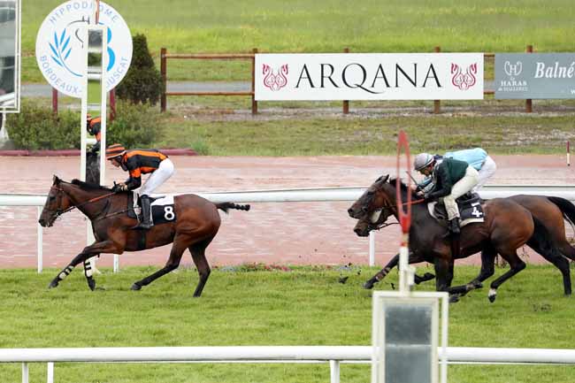 Photo d'arrivée de la course pmu PRIX UCELLO II à BORDEAUX-LE BOUSCAT le Lundi 30 avril 2018