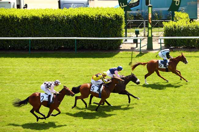 Photo d'arrivée de la course pmu PRIX DE LA REINE BLANCHE à CHANTILLY le Vendredi 18 mai 2018
