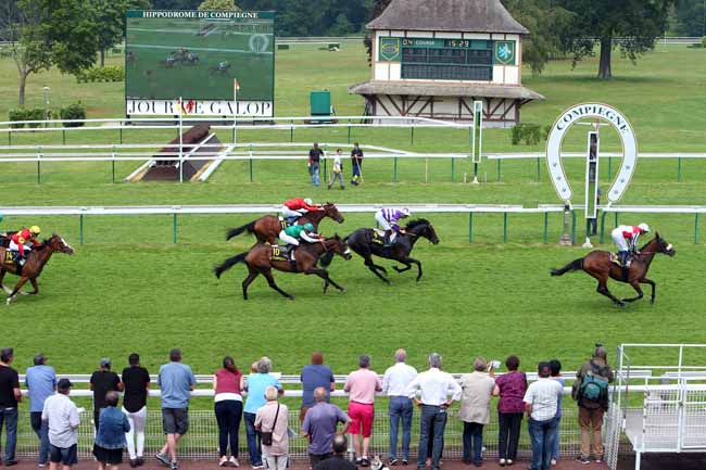 Photo d'arrivée de la course pmu PRIX DES NEUF FONTAINES à COMPIEGNE le Vendredi 8 juin 2018