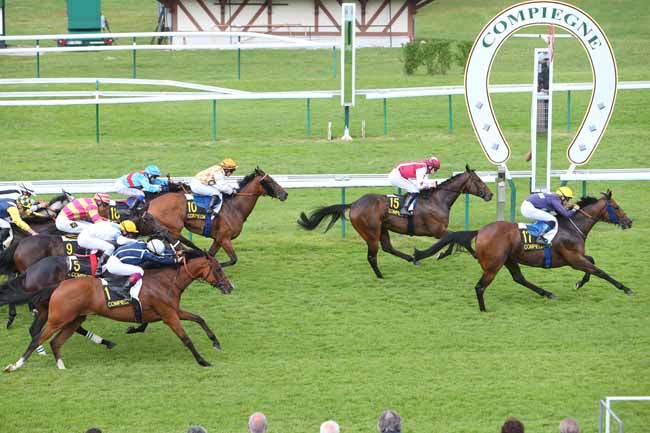 Photo d'arrivée de la course pmu PRIX DU PUITS D'ANTIN à COMPIEGNE le Vendredi 8 juin 2018