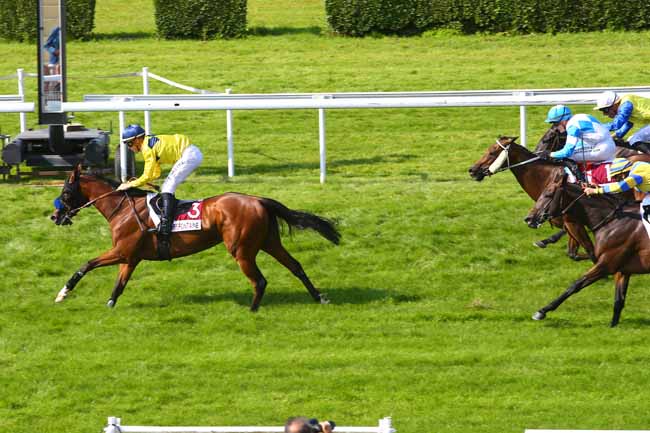 Photo d'arrivée de la course pmu PRIX DU CHEMIN DU MARAIS à CLAIREFONTAINE le Vendredi 29 juin 2018