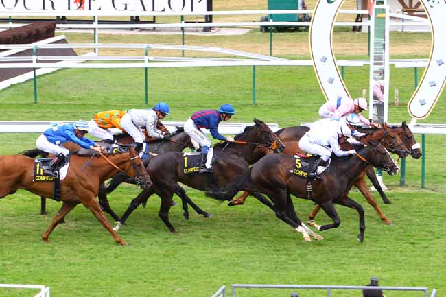 Photo d'arrivée de la course pmu PRIX DU TREMBLE à COMPIEGNE le Mardi 10 juillet 2018