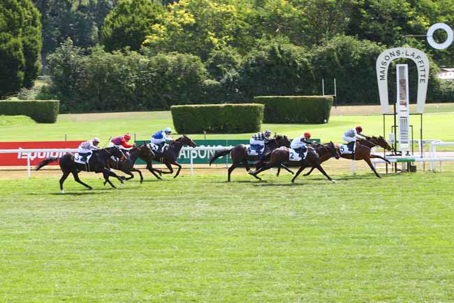 Photo d'arrivée de la course pmu PRIX TOPYO à MAISONS-LAFFITTE le Dimanche 15 juillet 2018