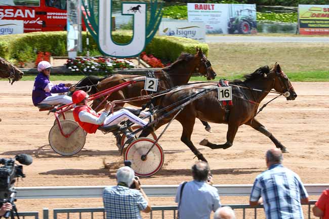Photo d'arrivée de la course pmu PRIX DE L'ECOLE AFASEC - GRAIGNES à GRAIGNES le Mercredi 18 juillet 2018