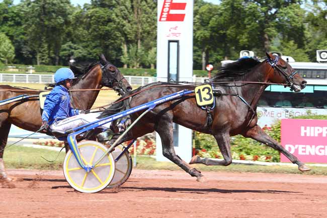 Photo d'arrivée de la course pmu PRIX DE MILAN à ENGHIEN le Samedi 28 juillet 2018