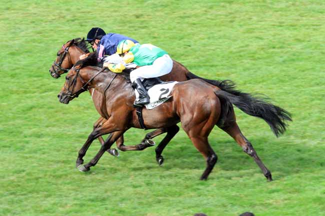 Photo d'arrivée de la course pmu PRIX DE LA VALLEE D'AUGE à DEAUVILLE le Mercredi 15 août 2018