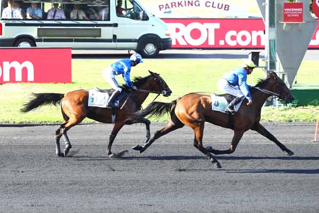 Photo d'arrivée de la course pmu PRIX DE BASLY à PARIS-VINCENNES le Samedi 8 septembre 2018