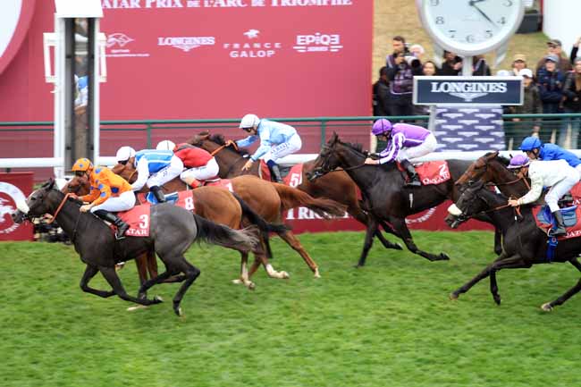 Photo d'arrivée de la course pmu QATAR PRIX MARCEL BOUSSAC - CRITERIUM DES POULICHES à LONGCHAMP le Dimanche 7 octobre 2018