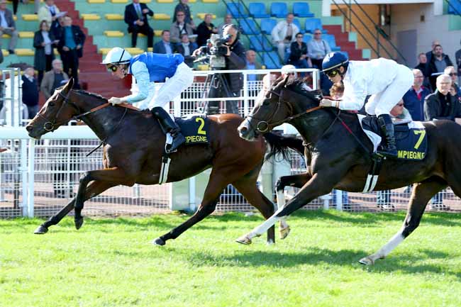 Photo d'arrivée de la course pmu PRIX CHARLES LAFFITTE à COMPIEGNE le Lundi 8 octobre 2018