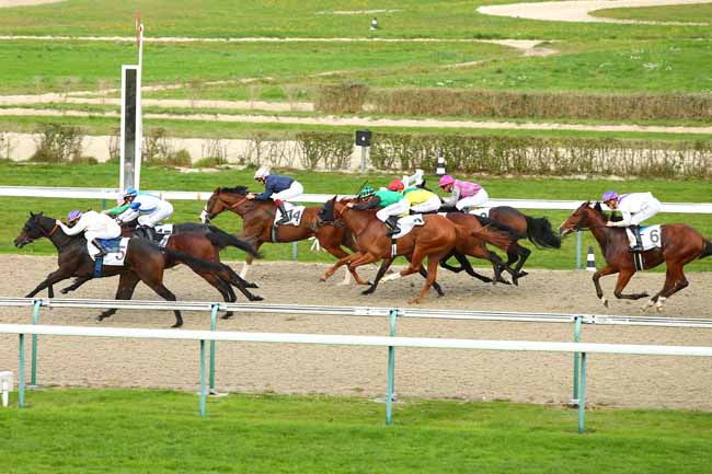 Photo d'arrivée de la course pmu PRIX DE LA FALAISE à DEAUVILLE le Mercredi 24 octobre 2018