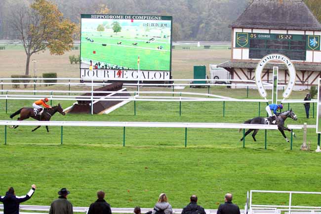 Photo d'arrivée de la course pmu PRIX CEREALISTE à COMPIEGNE le Jeudi 1 novembre 2018