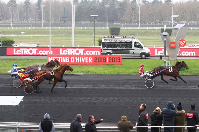 Photo d'arrivée de la course pmu PRIX DE BREST à PARIS-VINCENNES le Samedi 19 janvier 2019