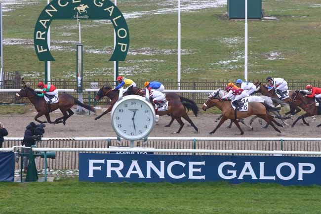 Photo d'arrivée de la course pmu PRIX DE LA ROUTE DE LA JUSTICE à CHANTILLY le Vendredi 25 janvier 2019