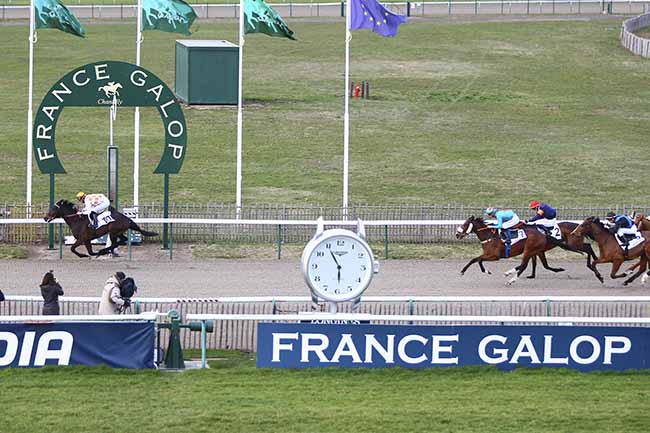 Photo d'arrivée de la course pmu PRIX DU PAYS SOISSONNAIS à CHANTILLY le Mardi 5 mars 2019