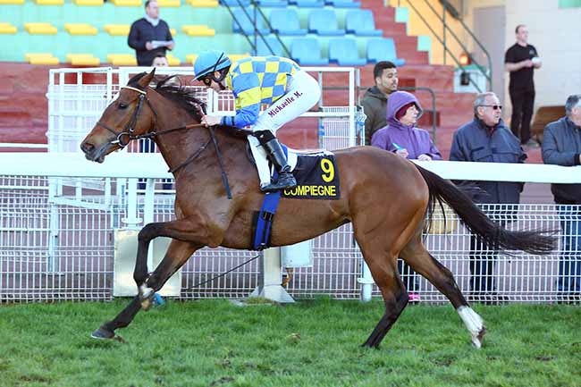 Photo d'arrivée de la course pmu PRIX CARREFOUR DU ROND CAPITAINE à COMPIEGNE le Lundi 18 mars 2019