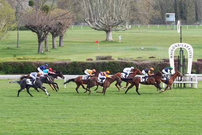 Photo d'arrivée de la course pmu PRIX DE CONFLANS-SAINTE-HONORINE à MAISONS-LAFFITTE le Mardi 2 avril 2019