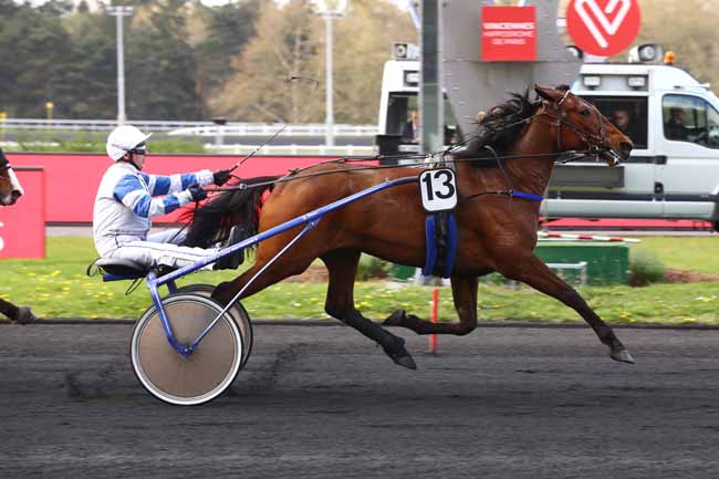 Photo d'arrivée de la course pmu PRIX COELESTINA à PARIS-VINCENNES le Mardi 9 avril 2019