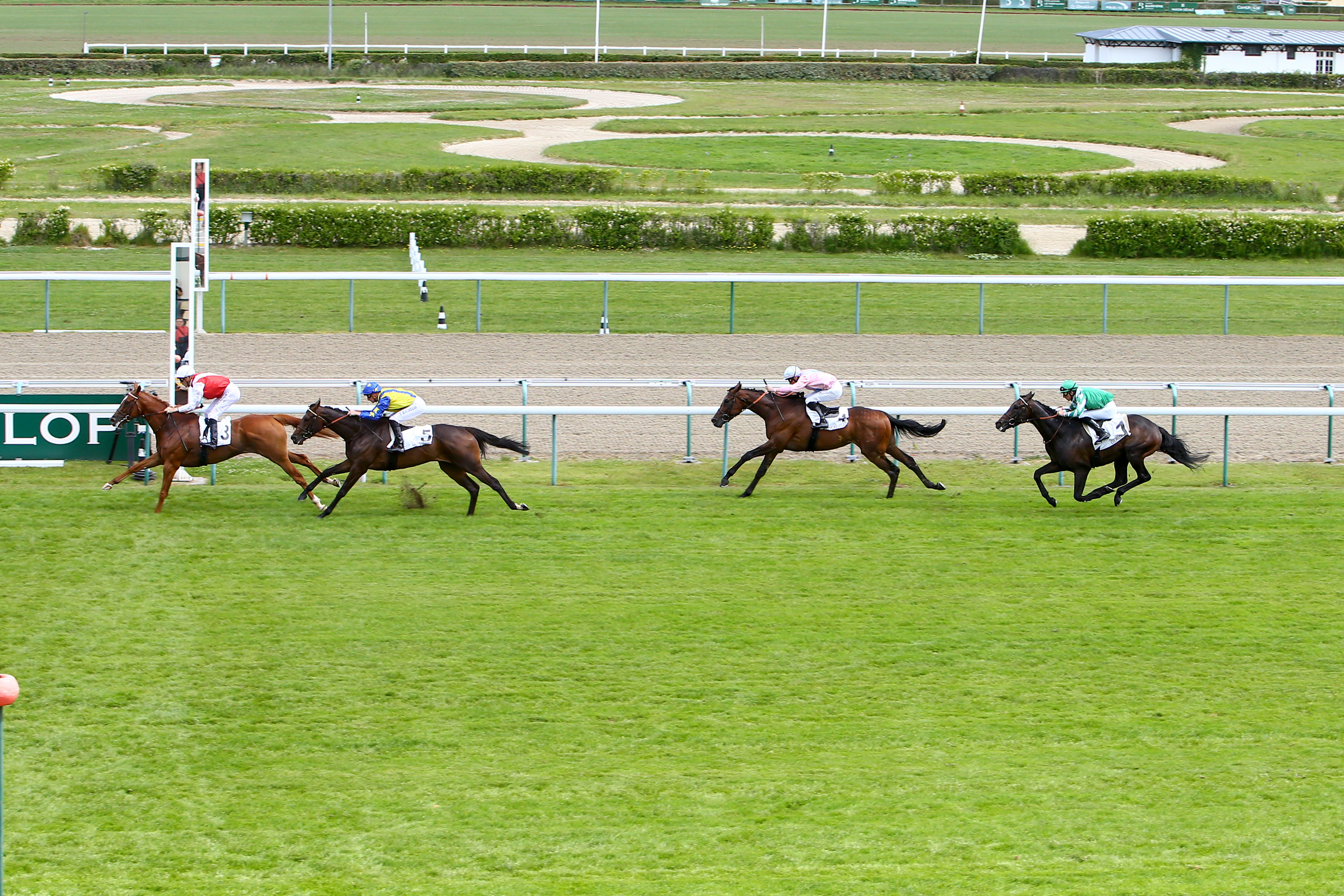 Photo d'arrivée de la course pmu PRIX DES BAINS POMPEINS à DEAUVILLE le Mardi 2 juillet 2019