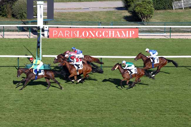 Photo d'arrivée de la course pmu PRIX DU JARDIN JAPONAIS à LONGCHAMP le Jeudi 4 juillet 2019