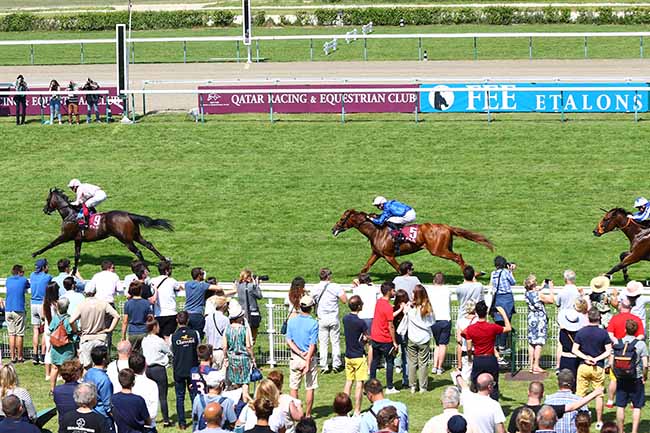 Photo d'arrivée de la course pmu QATAR PRIX JEAN PRAT à DEAUVILLE le Dimanche 7 juillet 2019