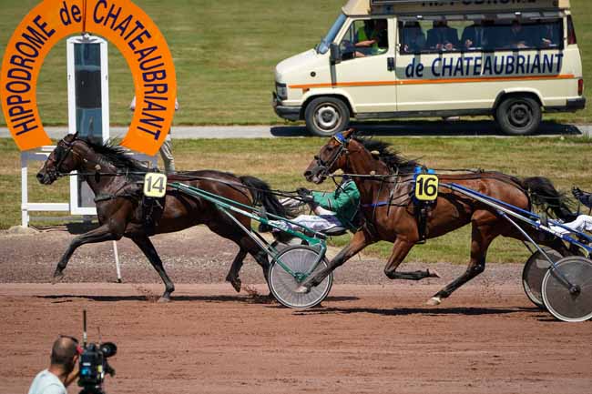 Photo d'arrivée de la course pmu PRIX SYNERGIE à CHATEAUBRIANT le Mardi 9 juillet 2019