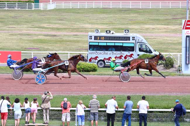 Photo d'arrivée de la course pmu PRIX DE LA GARE DE LYON à ENGHIEN le Mercredi 10 juillet 2019