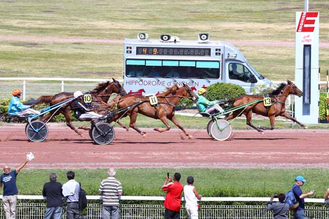 Photo d'arrivée de la course pmu PRIX DE LA TOUR SAINT-JACQUES à ENGHIEN le Mercredi 10 juillet 2019