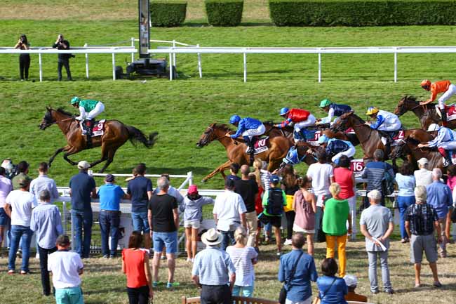 Photo d'arrivée de la course pmu PX CONFRERIE DE LA TEURGOULE ET FALLUE DE NORMANDIE à CLAIREFONTAINE le Jeudi 1 août 2019
